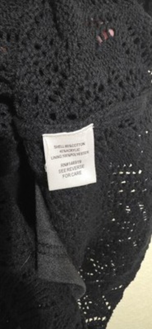 FRESHMAN 1996 Black Knit Midi Skirt, Boho Womens Size M, Diamond Pattern Bodycon - Picture 3 of 12